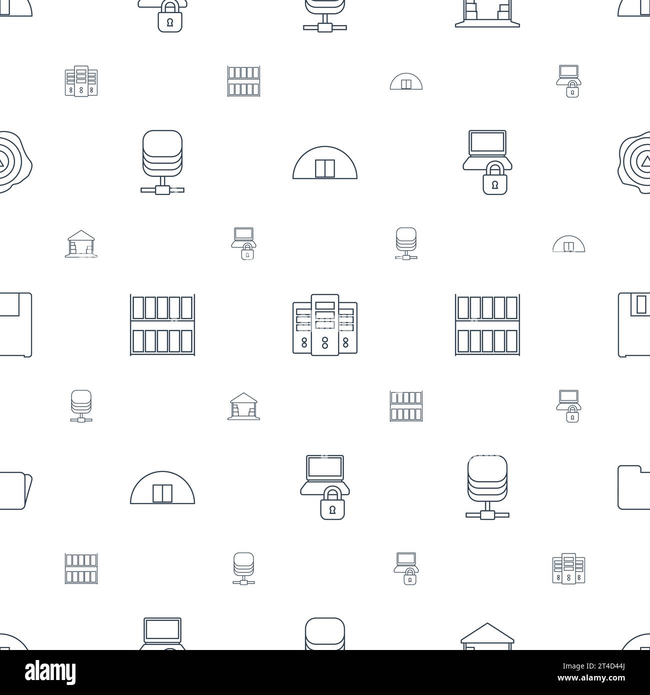 Storage icons pattern seamless white background Vector Image Stock