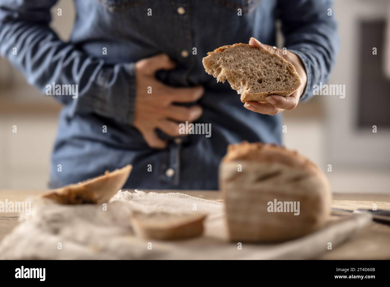 Woman can't eat bread and grain products because of gluten intolerance