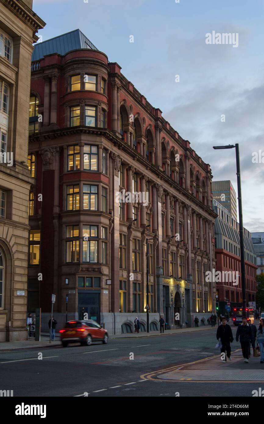 the old and original Cooperative wholesale society building in Manchester Stock Photo