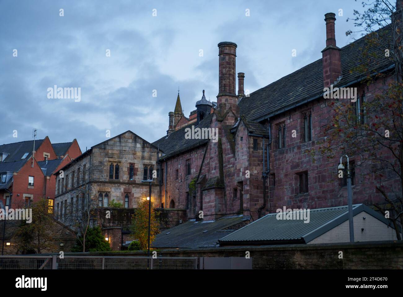 The rear of Chethams school of music in Manchester Stock Photo