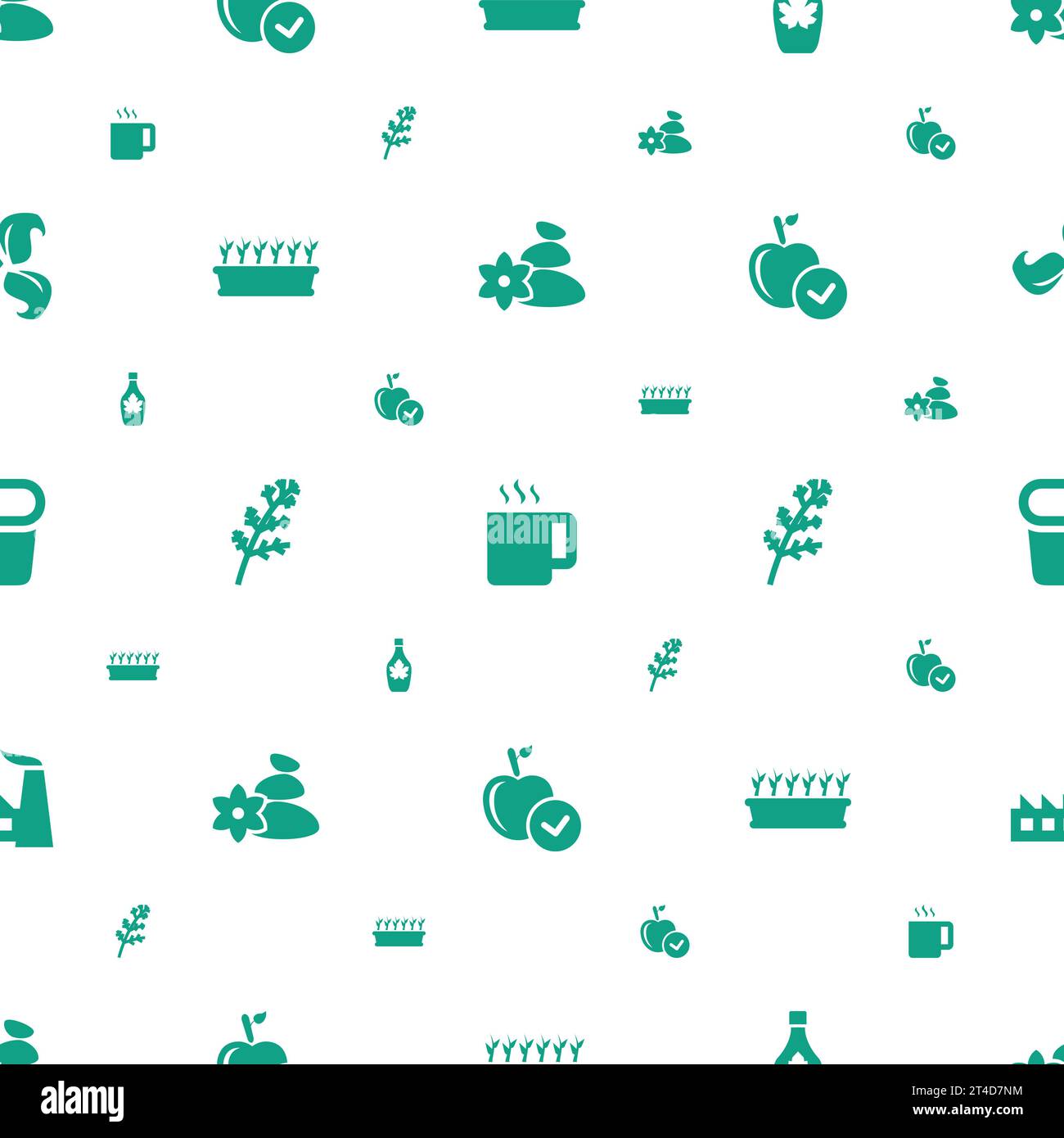 Leaf icons pattern seamless white background Vector Image Stock Vector ...