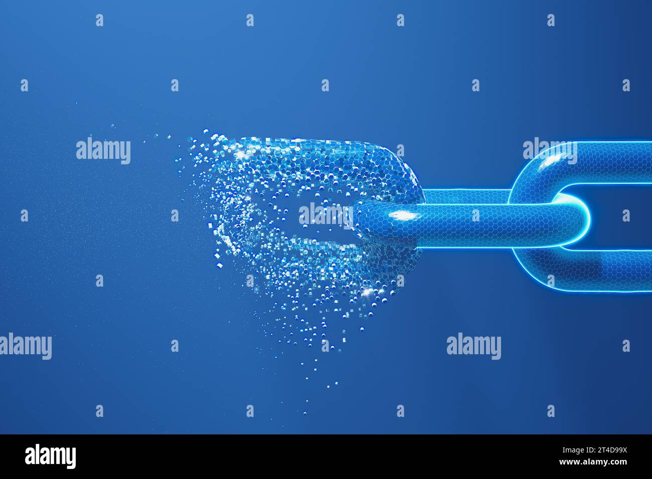 Blockchain Linked Blockchain technology. Blocks are linked together forming a chain ...
