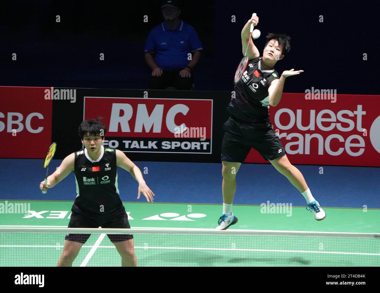 Liu Cheng Shu and Tan Ning  of China 1/2 FINALE  DOUBLE Women  during the Yonex Internationaux de France 2023, Super 750 Badminton HSBC BWF World Tour on October 27, 2023 at Glaz Arena in Cesson-Svign, France - Photo Laurent Lairys / DPPI Stock Photo