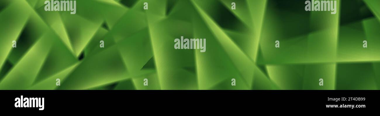 Green smooth stripes abstract polygonal tech background. Vector banner design Stock Vector