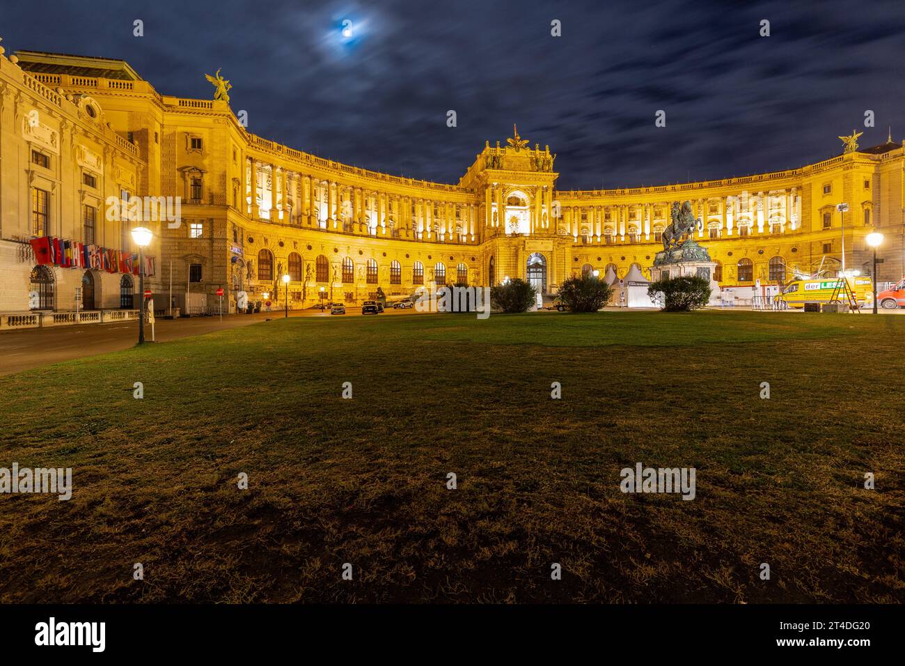 Neue Burg is part of the Vienna Hofburg and the monumental Imperial Forum it is an incomplete 19th century palace wing hosting Kunsthistorisches Museu Stock Photo