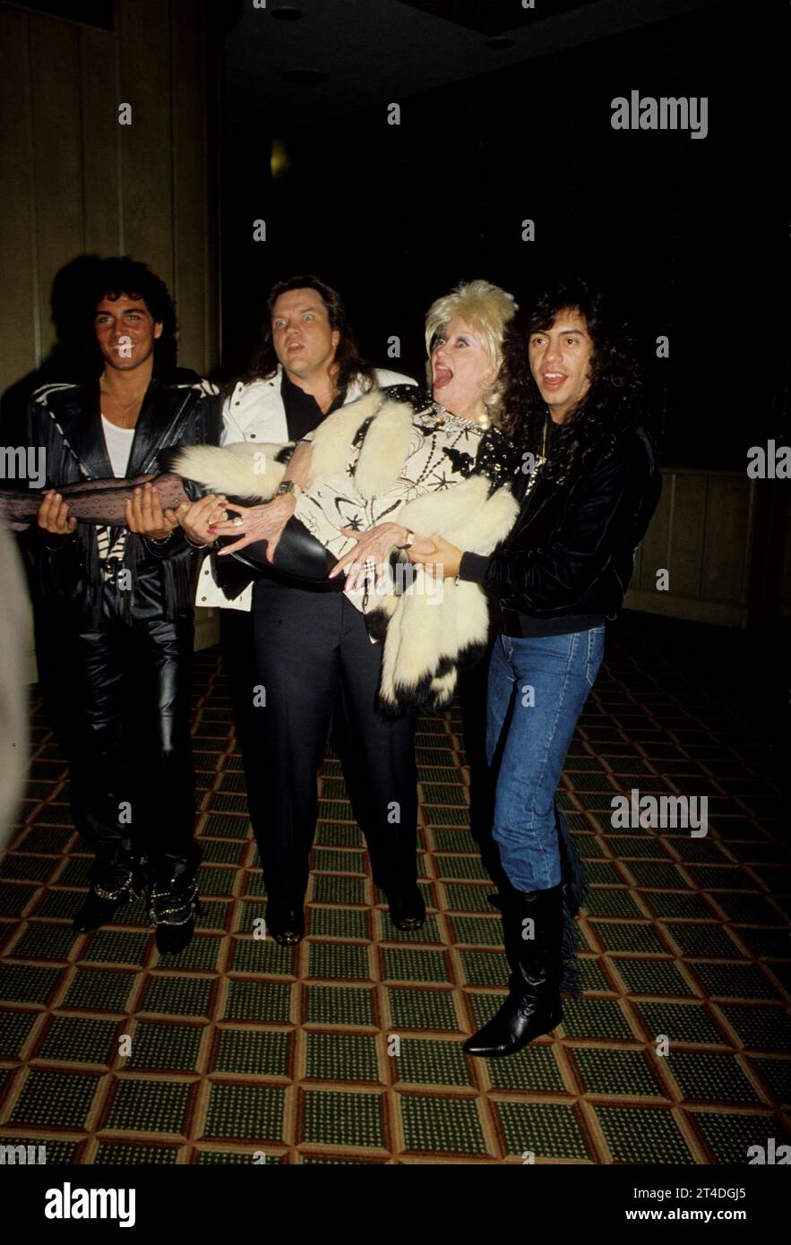 left to right BILLY HUFSEY, MEATLOAF ; PHYLLISS DILLER and LUIS