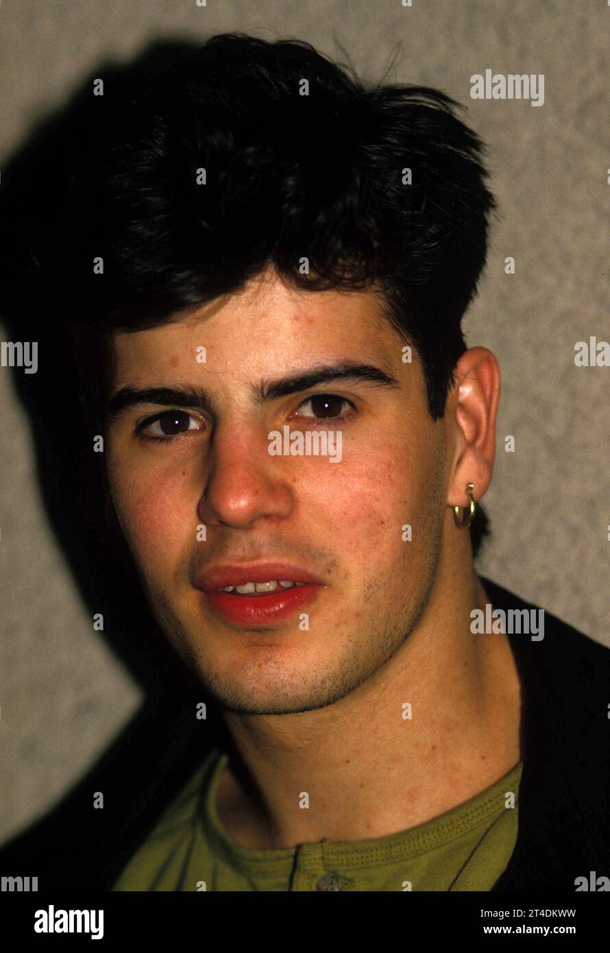 NEW KIDS ON THE BLOCK ;American boy band ; Jordan Knight ; 1989 ;  Credit: Lynn Mcafee / Performing Arts Images www.performingartsimages.com Stock Photo