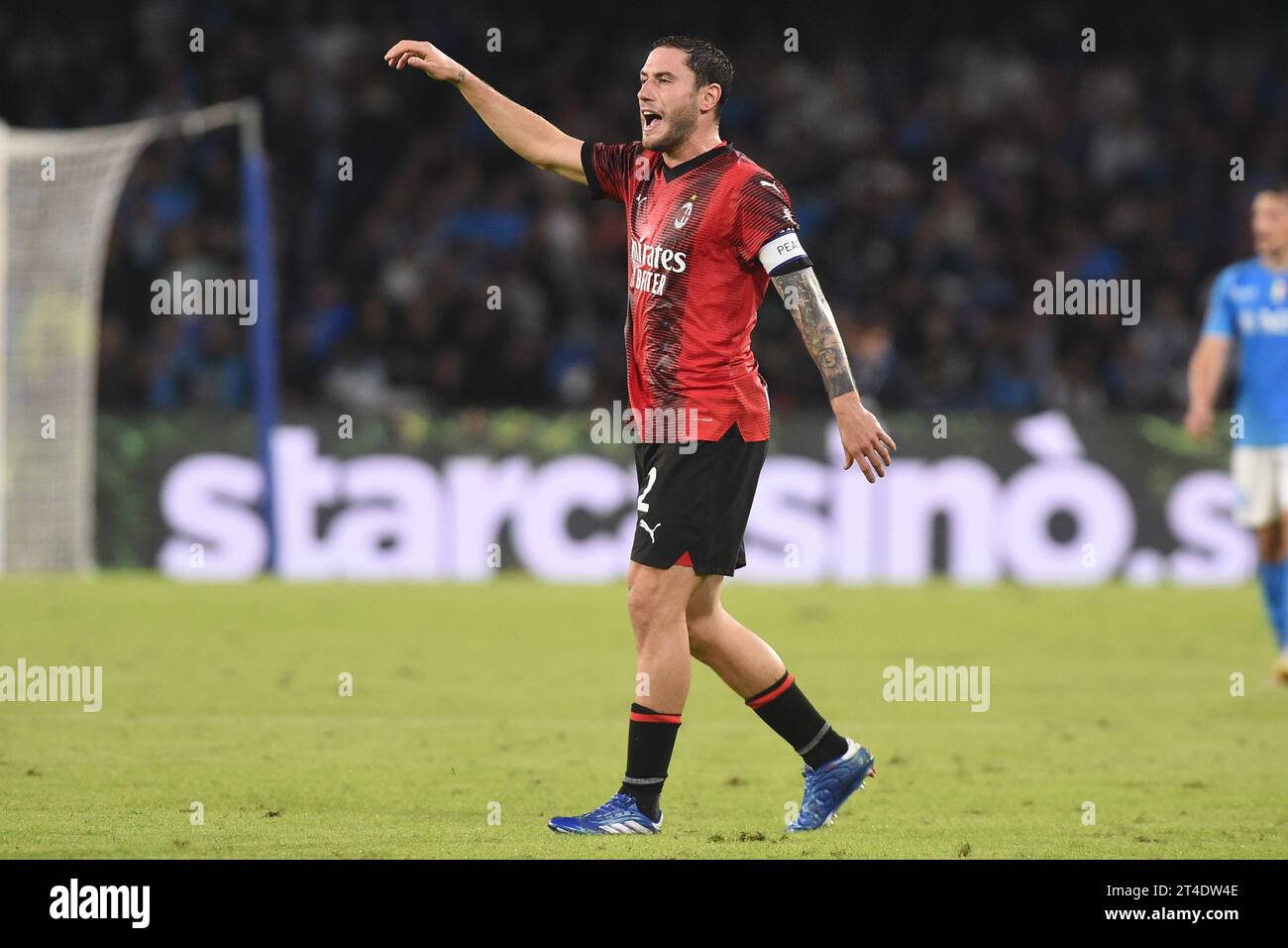 Naples, Italy. 29 Oct, 2023. Davide Calabria of AC Milan during the Serie A match between SSC Napoli and AC Milan at Stadio Diego Armando Maradona Naples Italy on 29 October 2023.  Credit: Franco Romano/Alamy Live News Stock Photo