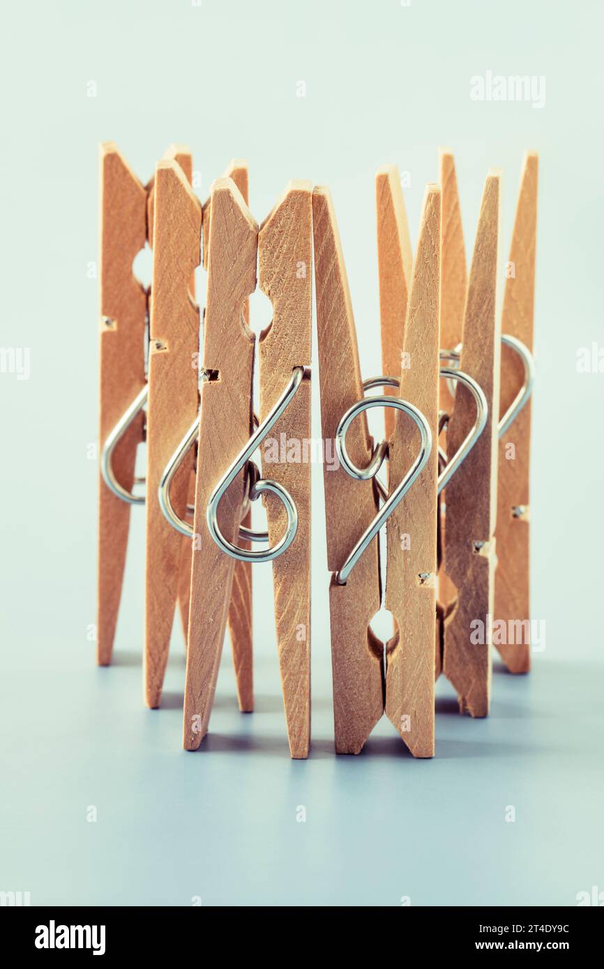 Old fashioned pegs hi-res stock photography and images - Alamy