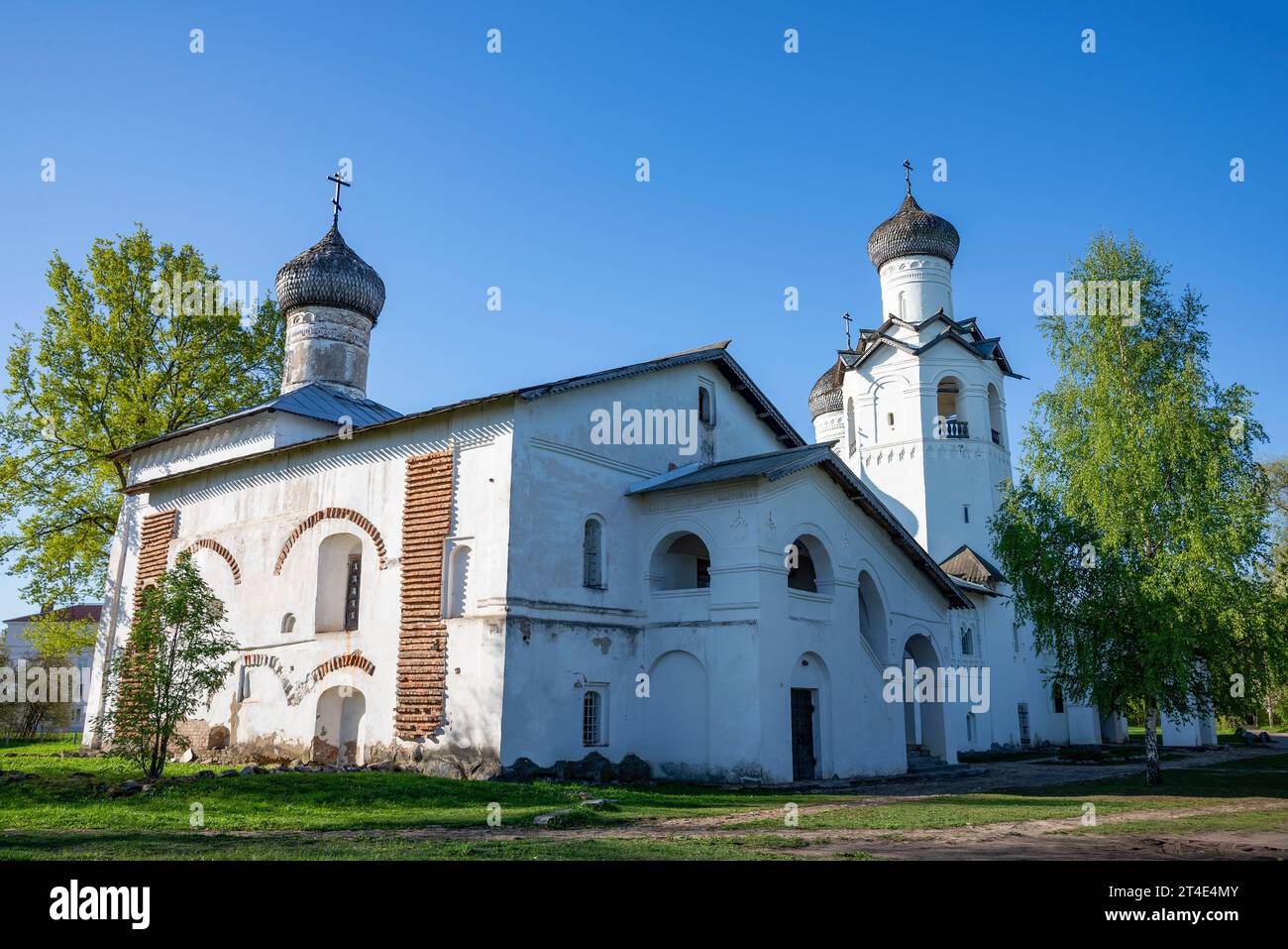 The ancient Cathedral of the Transfiguration Monastery. Staraya Russa, Russia Stock Photo