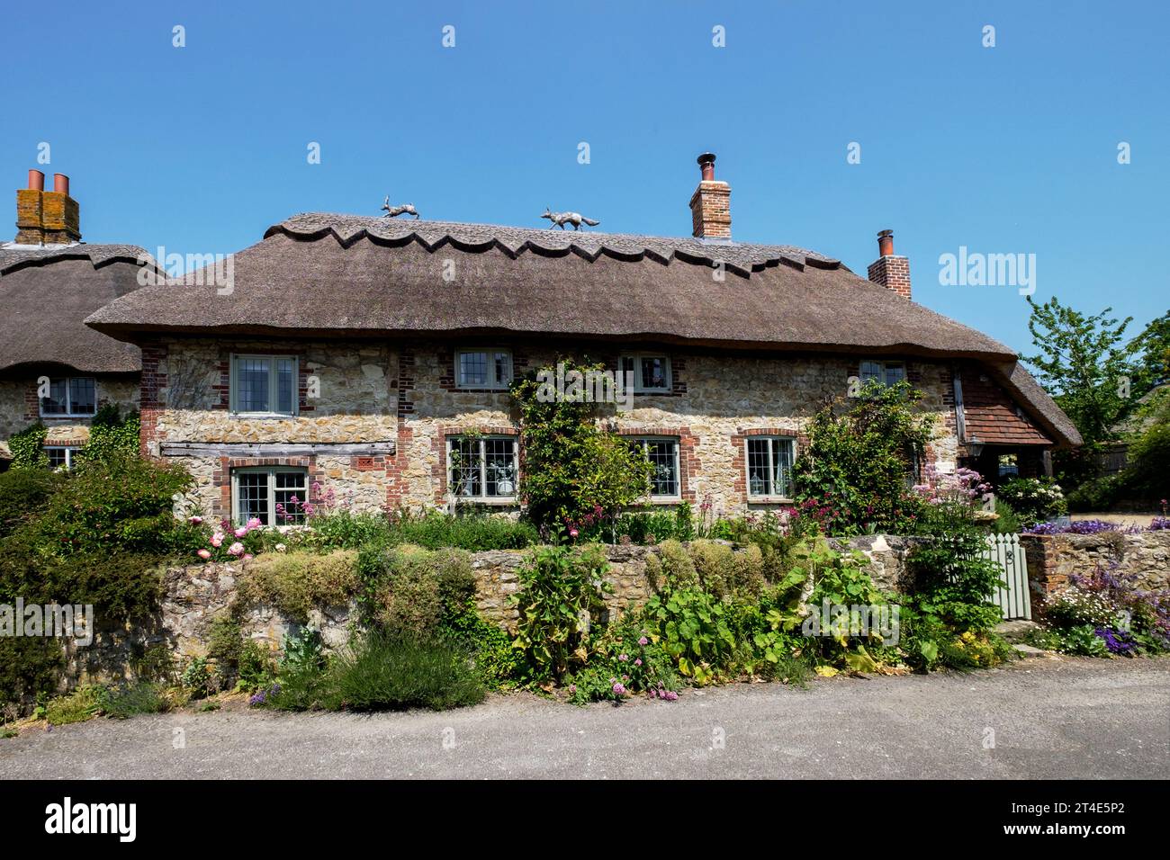 Thatched cottage Amberley West Sussex Stock Photo