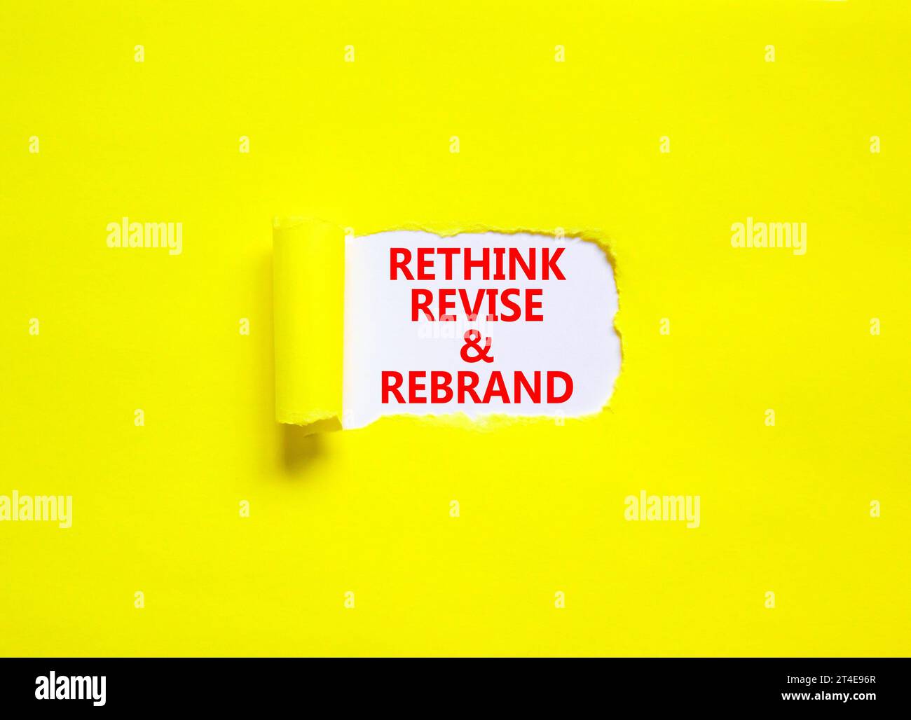 Rethink revise rebrand symbol. Concept word Rethink Revise and Rebrand ...