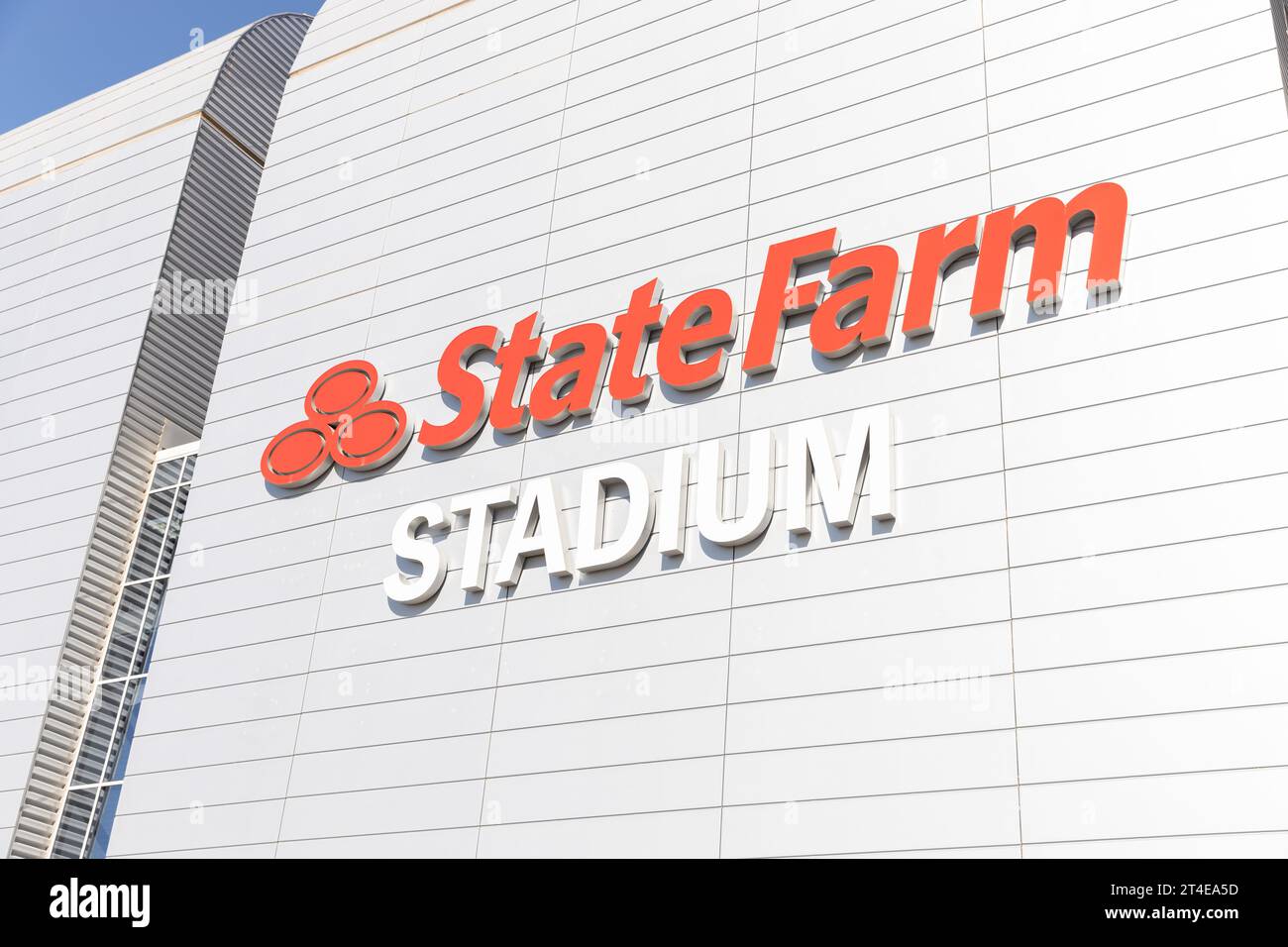 State Farm Stadium is home to the NFL's Arizona Cardinals. Stock Photo