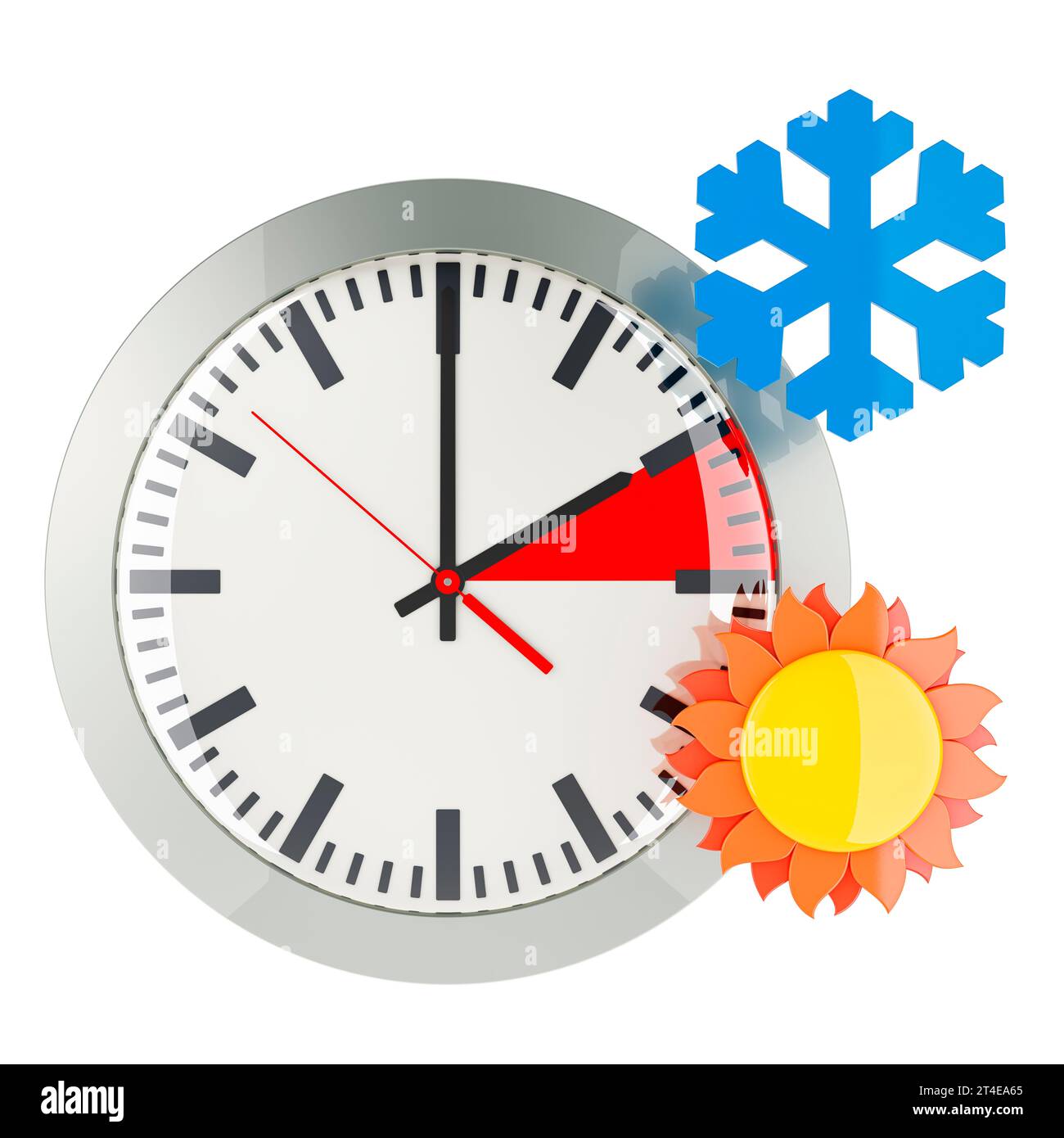 Daylight saving time clock not summer Stock Vector Images - Alamy