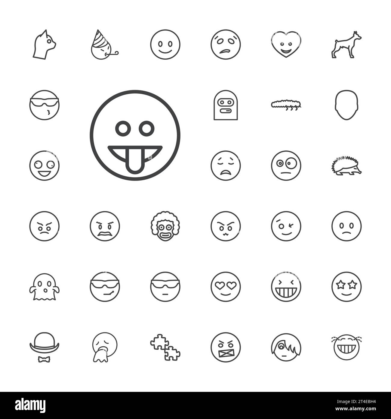 33 character icons Royalty Free Vector Image Stock Vector Image & Art ...