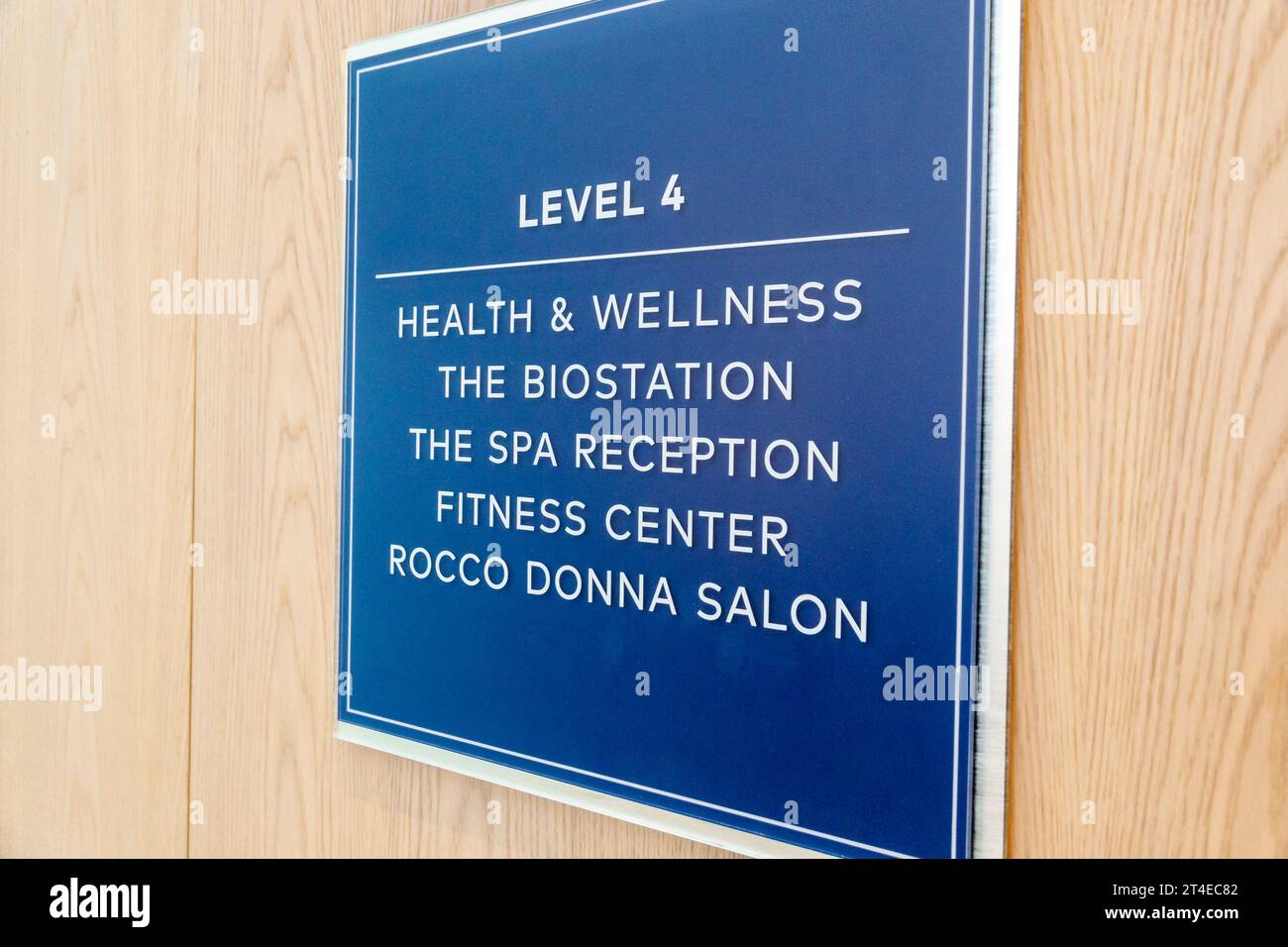 Miami Beach Florida,outside exterior,building front entrance hotel,Collins Avenue,Carillon Miami Wellness Resort sign,hotels motels businesses Stock Photo