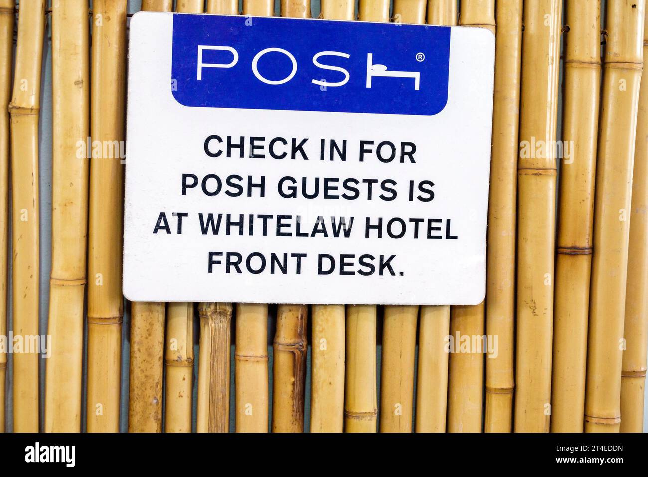 Miami Beach Florida,outside exterior,building front entrance hostel,Collins Avenue,Posh South Beach Hostel sign check in,hotels motels businesses Stock Photo