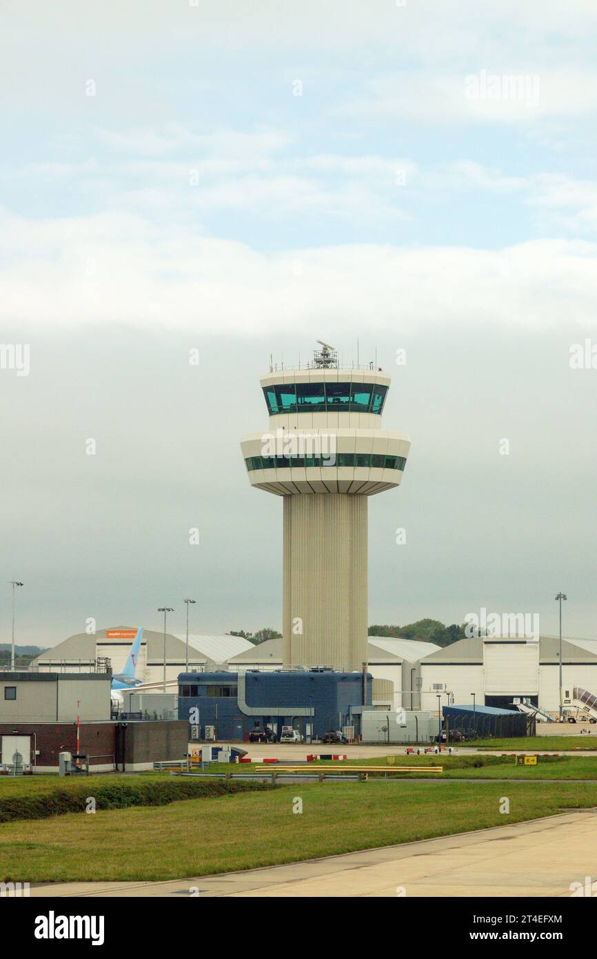 Air Traffic control tower at Gatwick airport, Horley, Gatwick, West Sussex, United Kingdom. Stock Photo