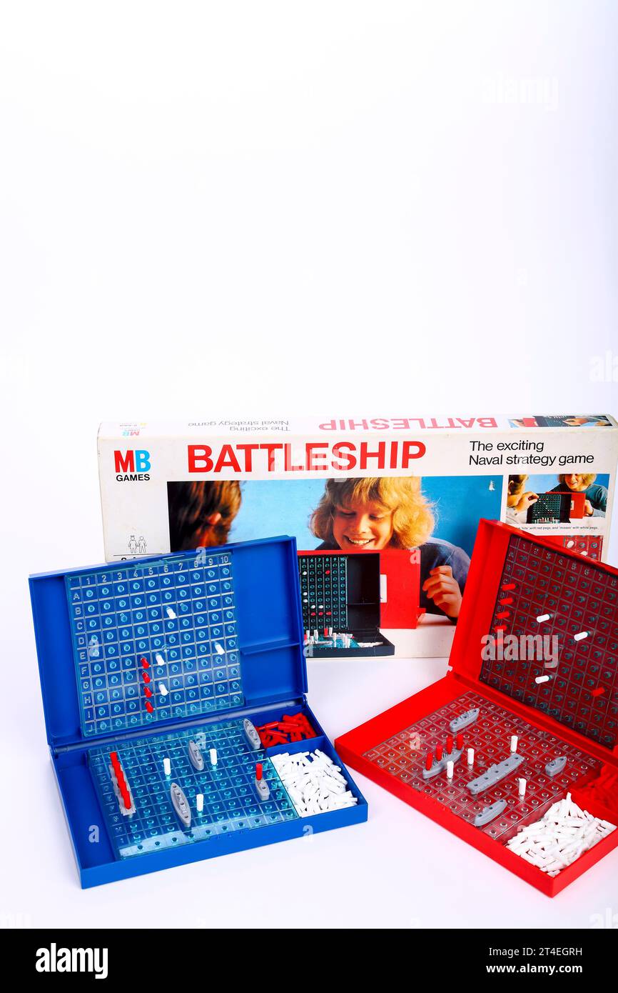MB Games Battleship family game with space for copy Stock Photo
