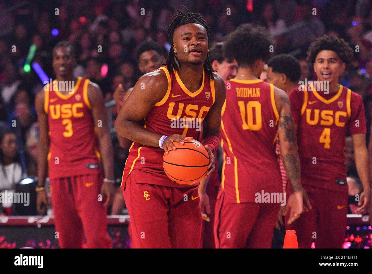 LOS ANGELES, CA OCTOBER 19 USC Trojans guard Isaiah Collier (1