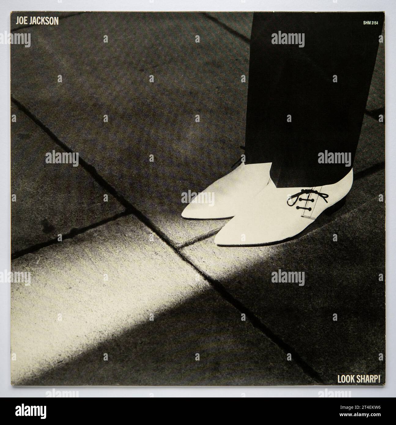 LP cover of Look Sharp, the debut album by Joe Jackson, which was