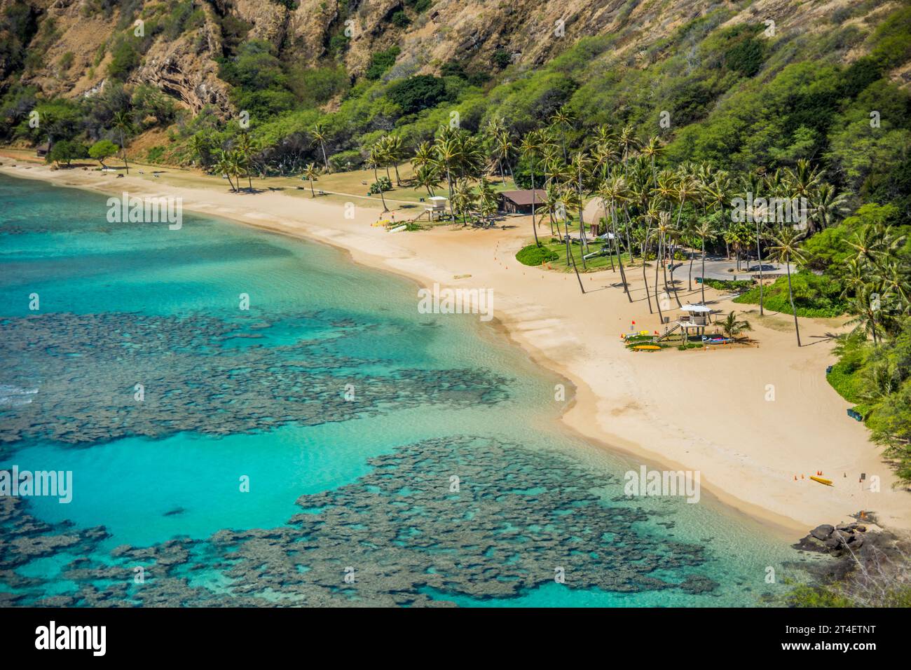 Hanauma Bay beach in Oahu, Hawaii Stock Photo