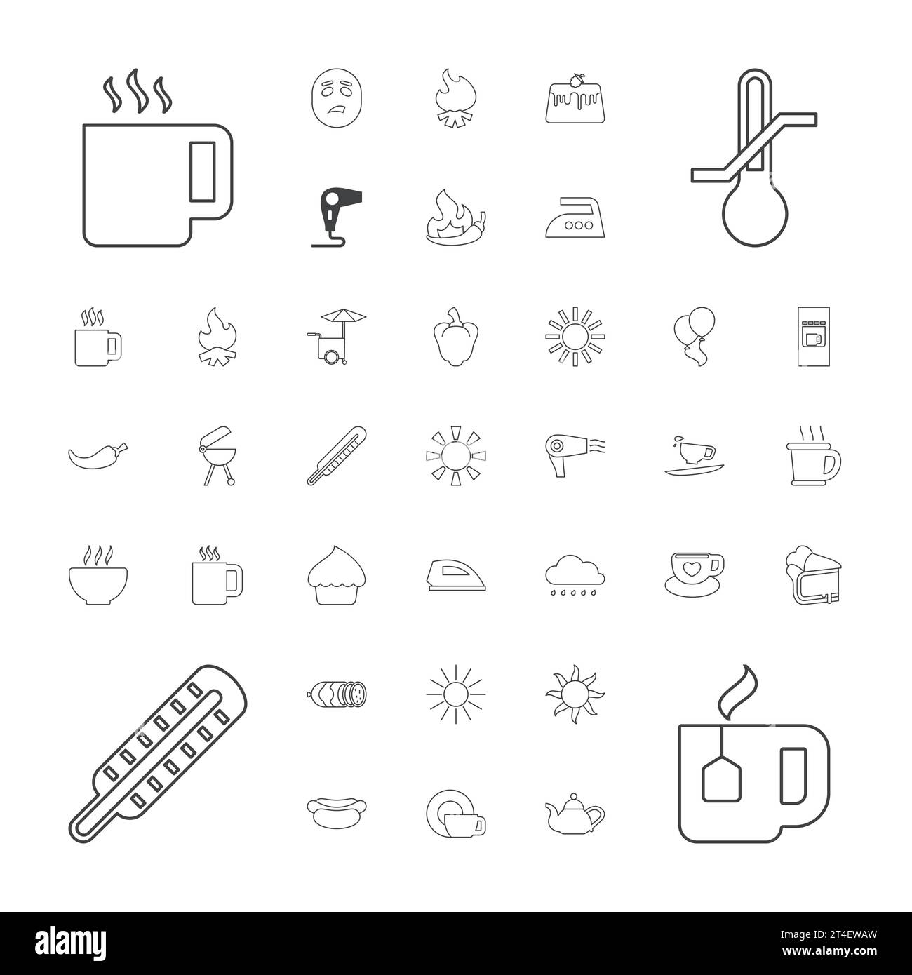 Hot icons Royalty Free Vector Image Stock Vector Image & Art - Alamy