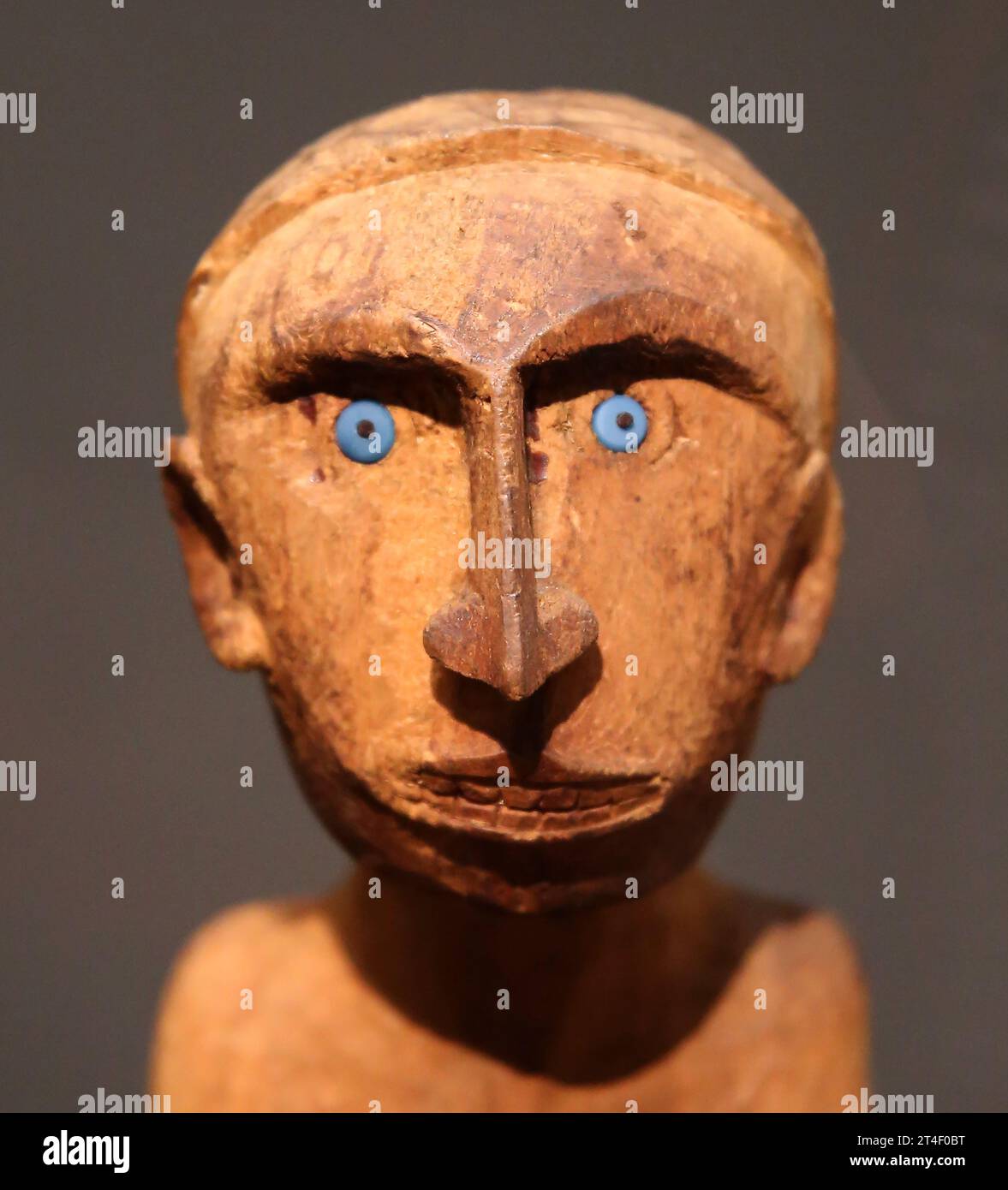 Korwar. A helper from the spirit world. Bay (West Papua). Before 1865. Wood, glass. Exposition The Human Image. Organised by British Museum and 'La Ca Stock Photo