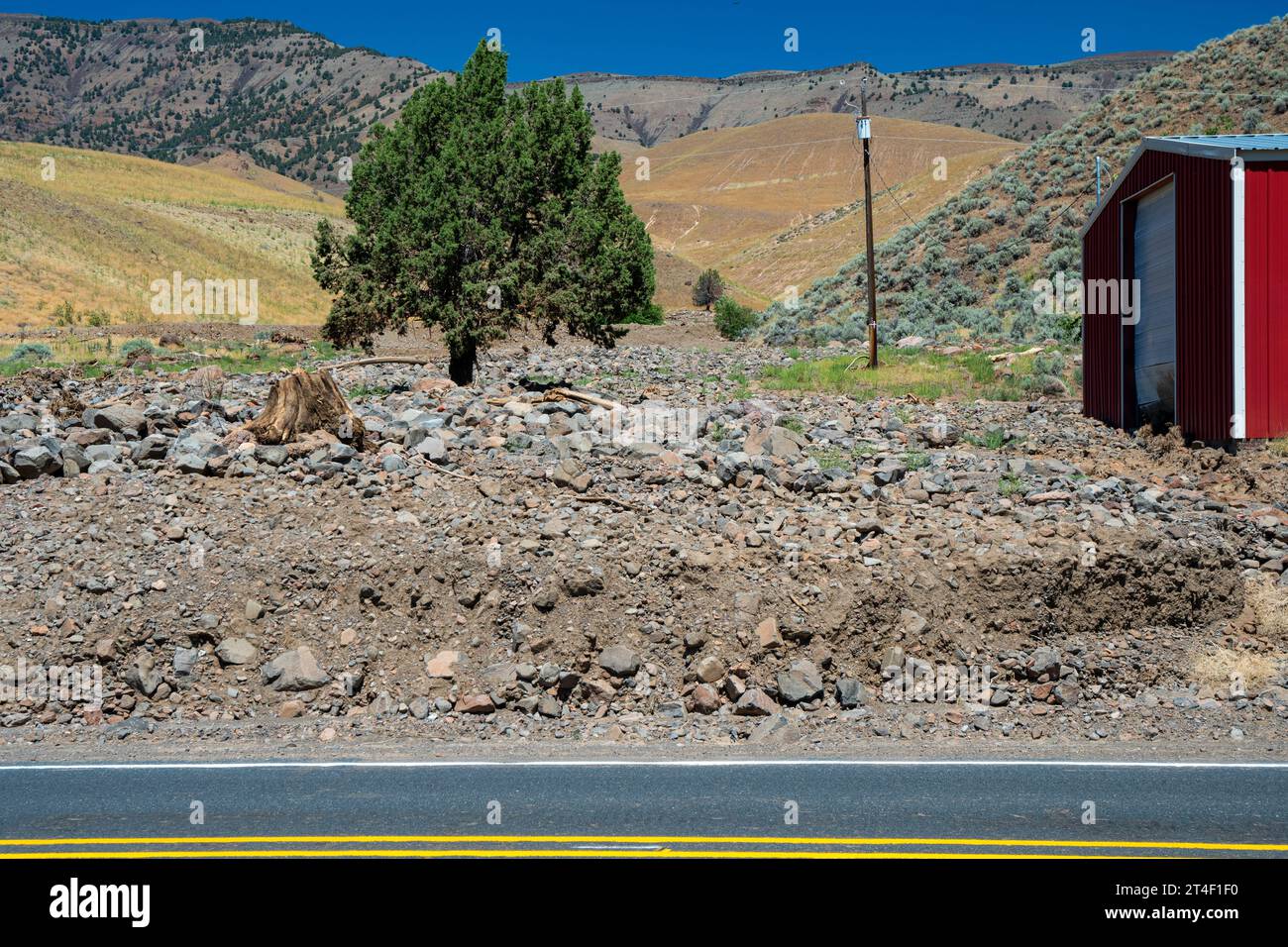 Mud/Rock slide at Trail Creek/Jonesboro Ranch along Eastern Oregon's