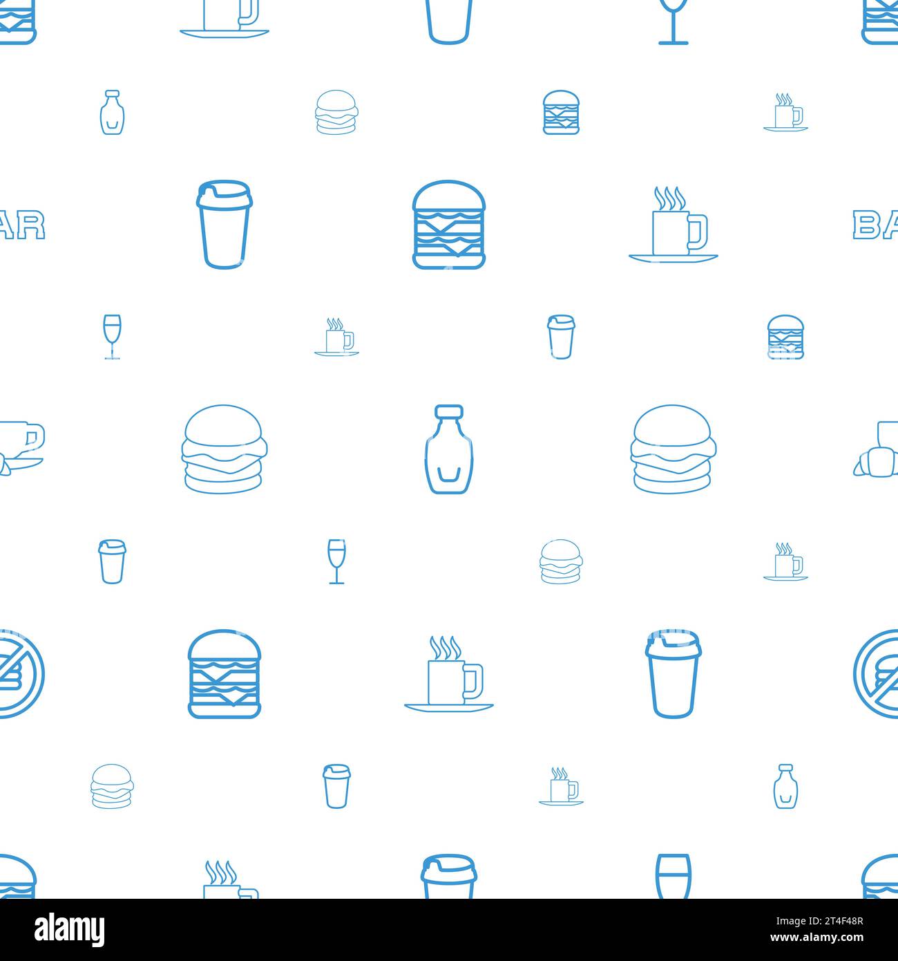 Drink icons pattern seamless white background Vector Image Stock Vector ...