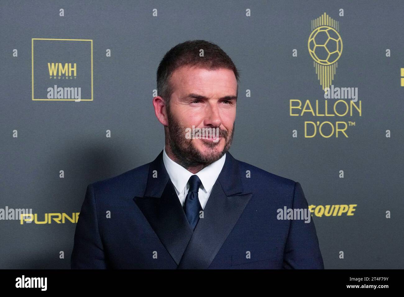 Inter Miami team's coowner and former soccer star David Beckham poses