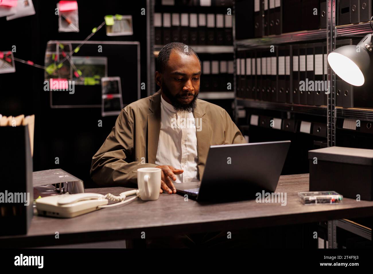 Concentrated african american cop hi-res stock photography and images ...