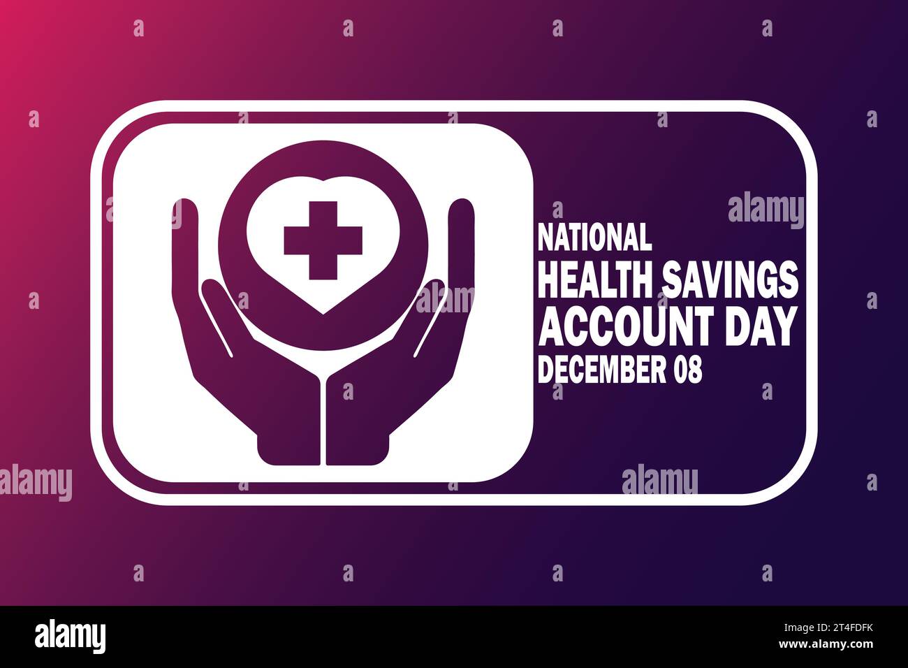 National Health Savings Account Day. December 08. Vector Illustration. Suitable for greeting card, poster and banner Stock Vector