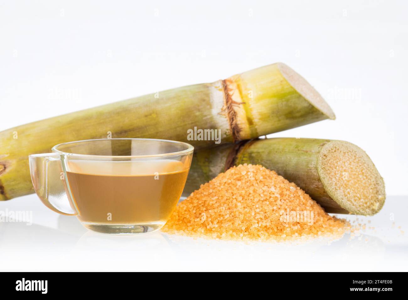Hot drink from sugar cane extract Saccharum officinarum Stock Photo