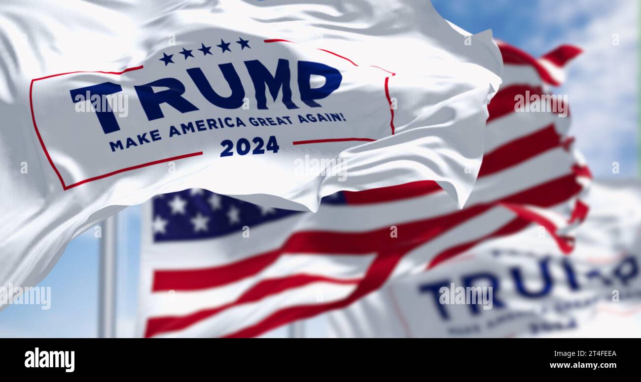 Arlington, US, oct. 22 2023 Donald Trump 2025 presidential campaign