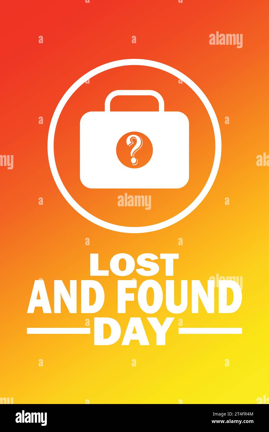 Lost And Found Day Vector illustration. Design template for banner