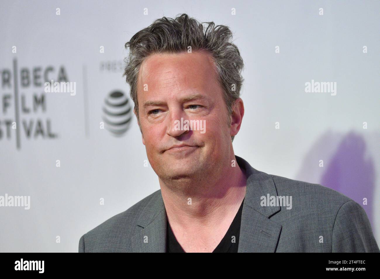 Matthew Perry attends "The Circle" screening during the 2017 Tribeca Film Festival at BMCC Tribeca PAC on April 26, 2017 in New York City. Stock Photo