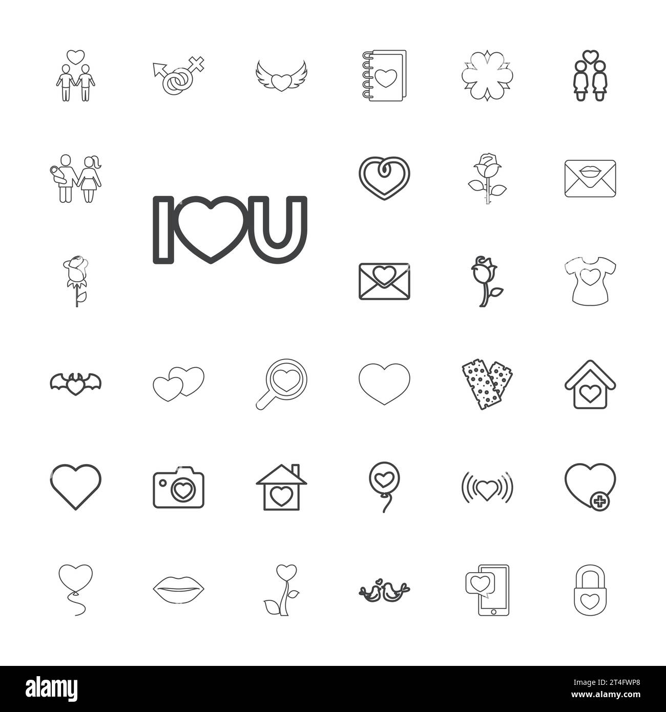 33 love icons Royalty Free Vector Image Stock Vector Image & Art - Alamy