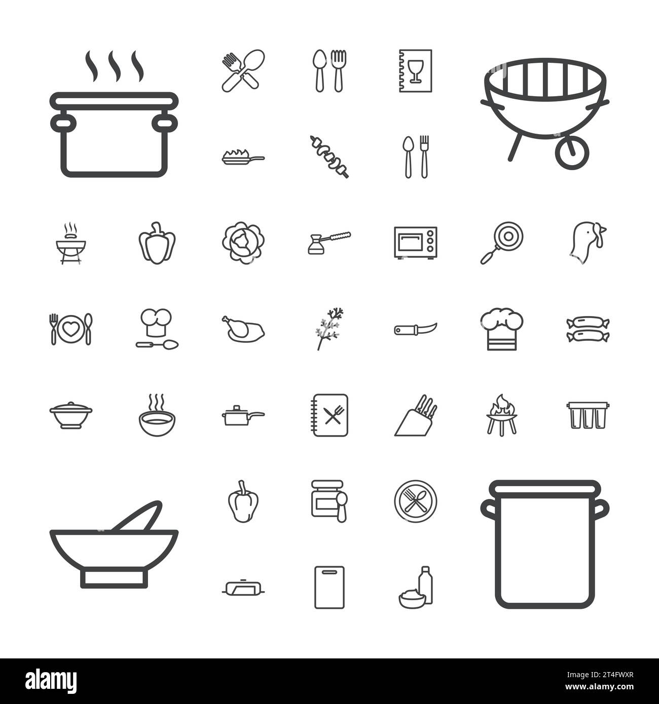 Cooking icons Royalty Free Vector Image Stock Vector Image & Art Alamy