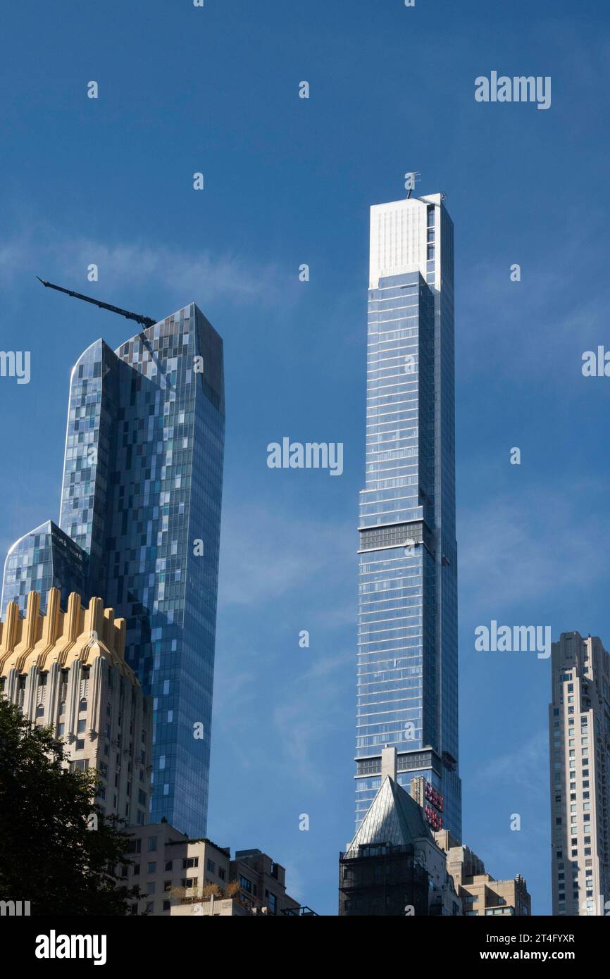 Billionaires row supertall condominiums as seen from Central Park on a