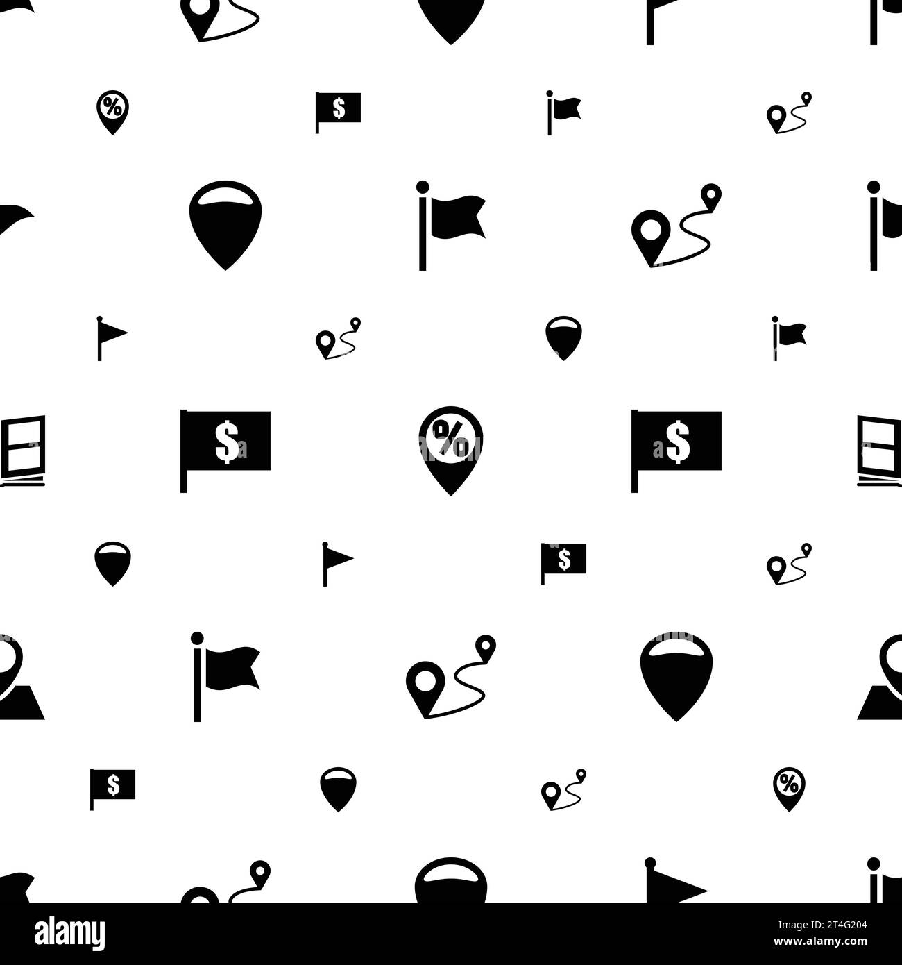 Location icons pattern seamless white background Vector Image Stock ...