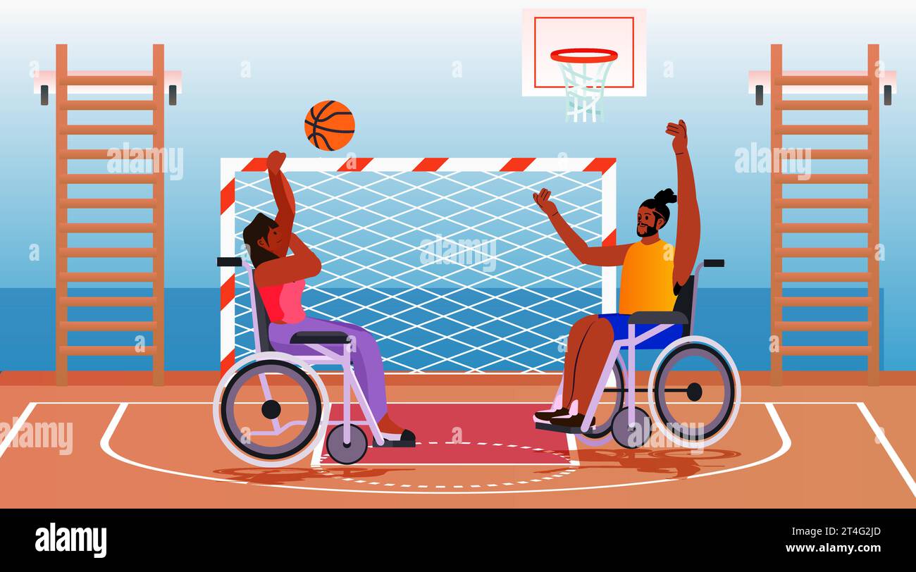 Basketball in wheelchairs Stock Vector Images - Alamy