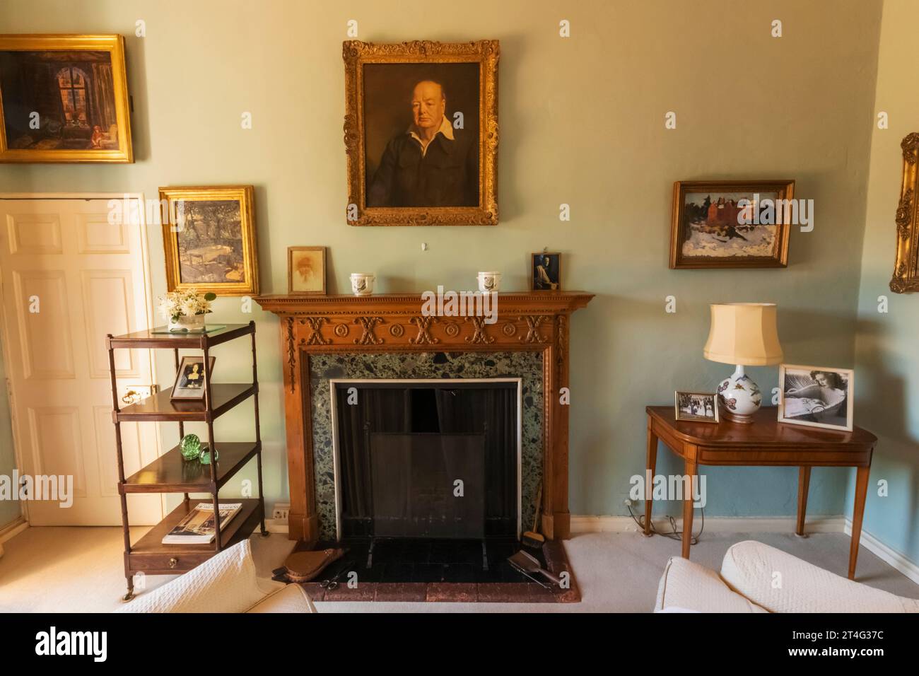 England, Kent, Westerham, Chartwell, Winston Churchill's Home, Interior View Stock Photo