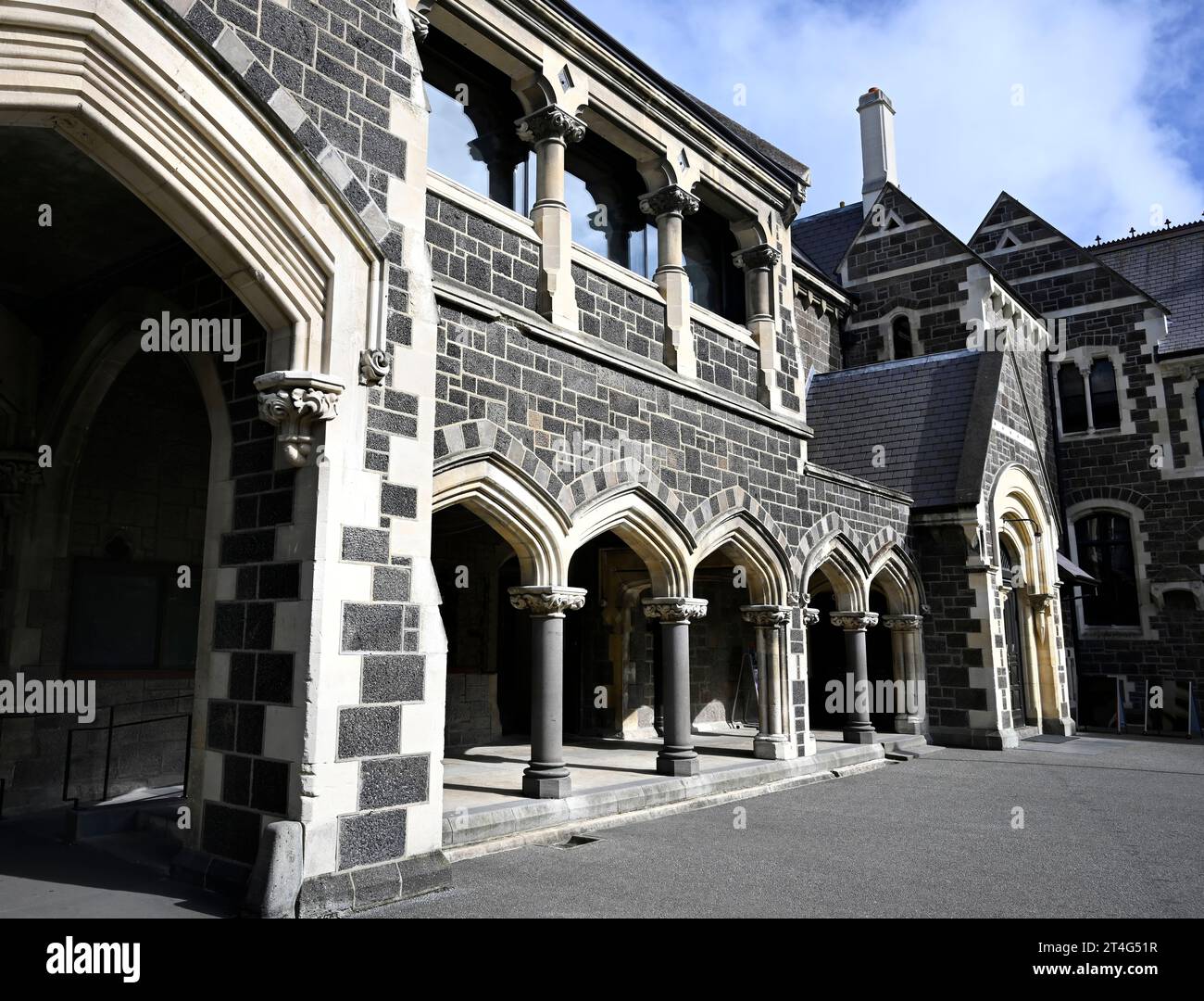 The Fully Restored Great Hall building at The Christchurch Arts centre  New Zealand Stock Photo