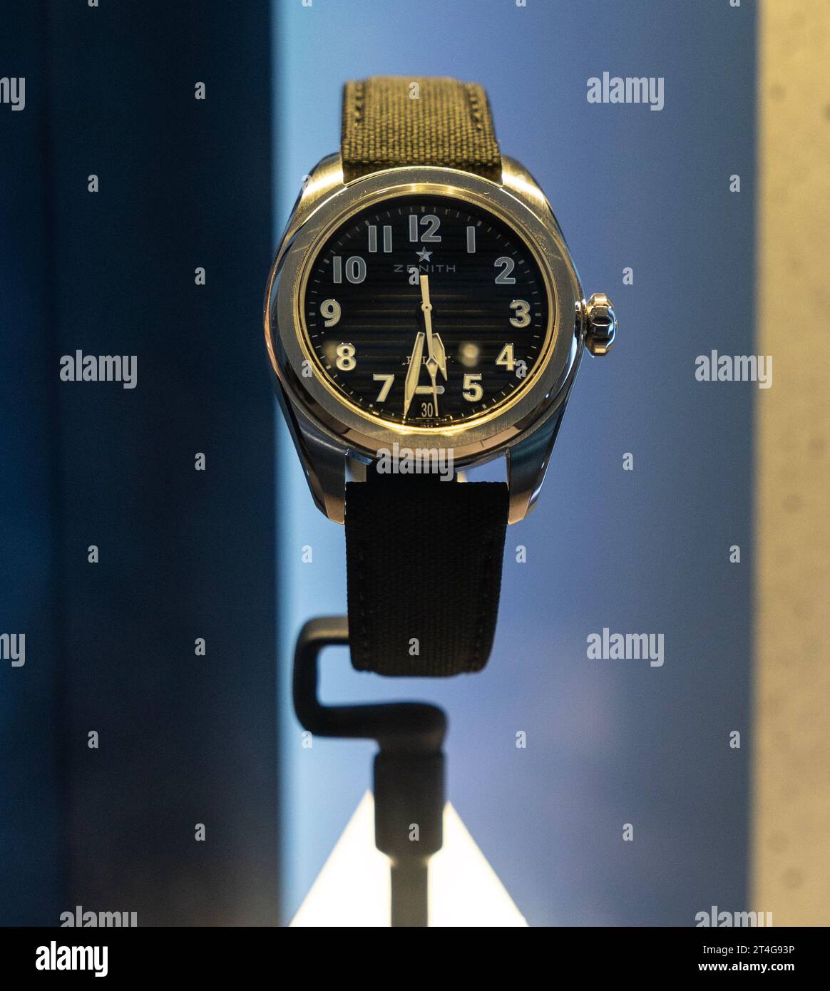Zenith watch on display during launch of limited edition of watch with