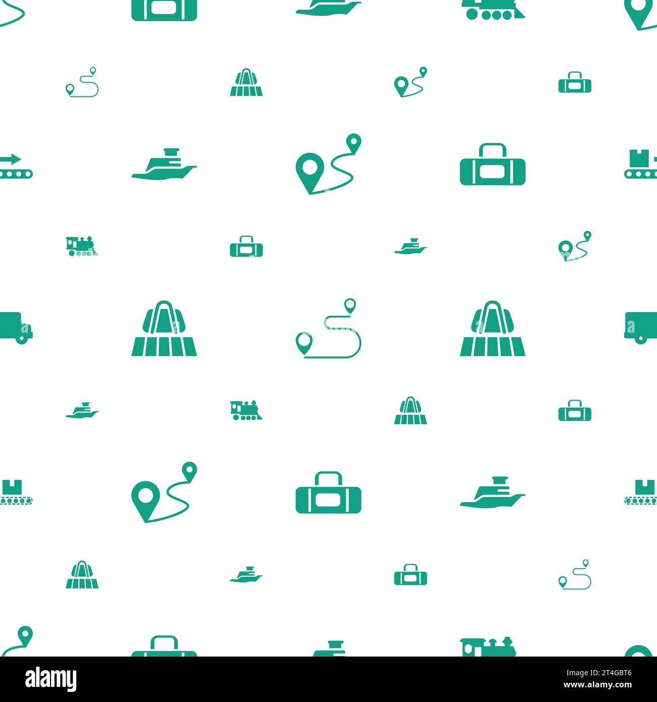 Trip icons pattern seamless white background Vector Image Stock Vector ...