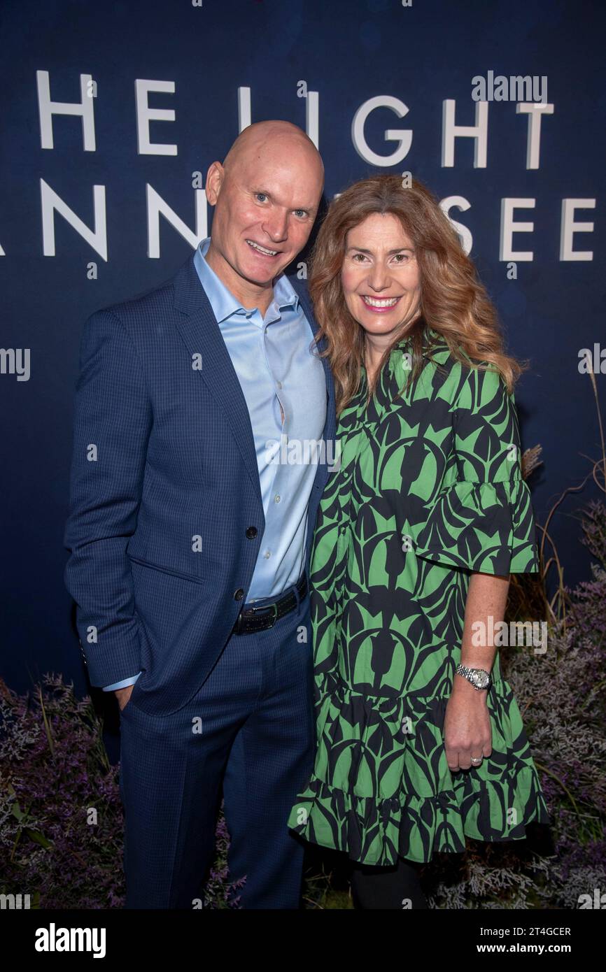 New York, United States. 30th Oct, 2023. Anthony Doerr and Shauna Doerr attend Netflix's "All The Light We Cannot See" New York Screening at Paris Theater in New York City. Credit: SOPA Images Limited/Alamy Live News Stock Photo