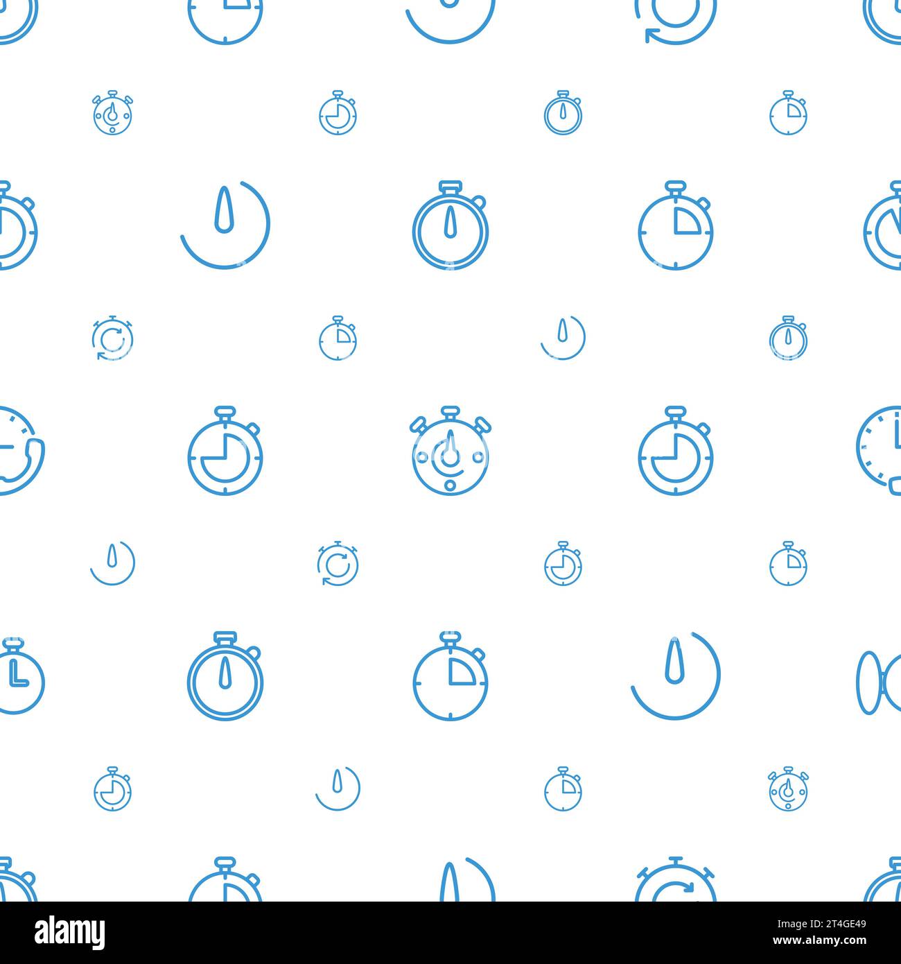 Stopwatch icons pattern seamless white background Vector Image Stock ...