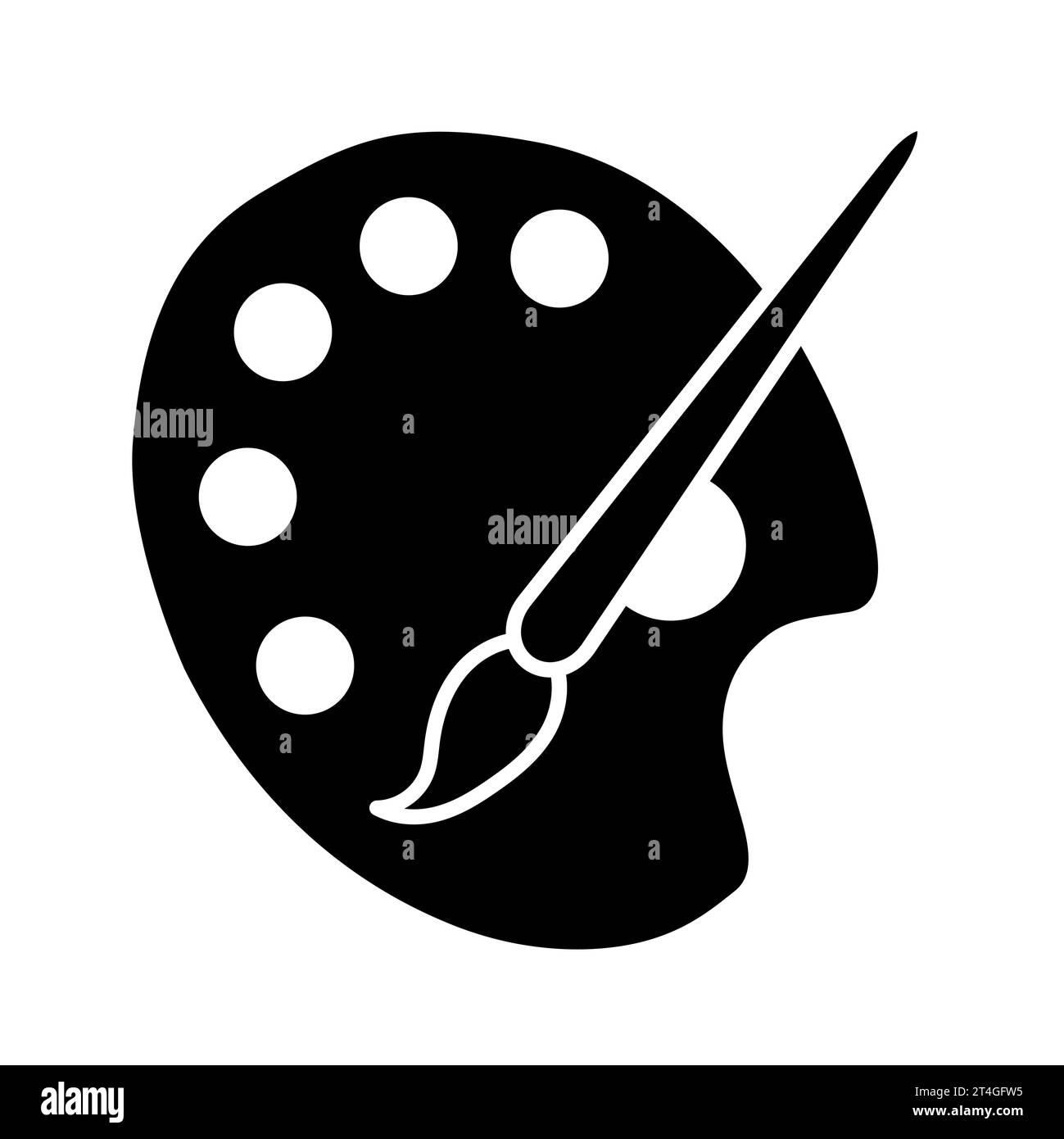 Flat art tool palette with paints color, artist web design graphic ...