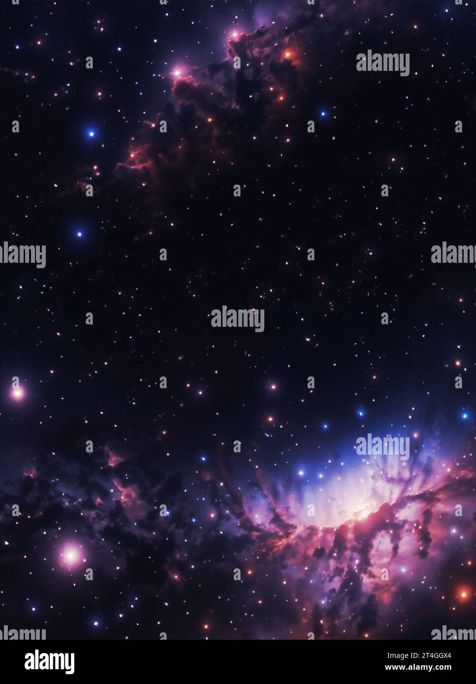 Abstract colorful nebula clouds in the starry space. Elements for this ...